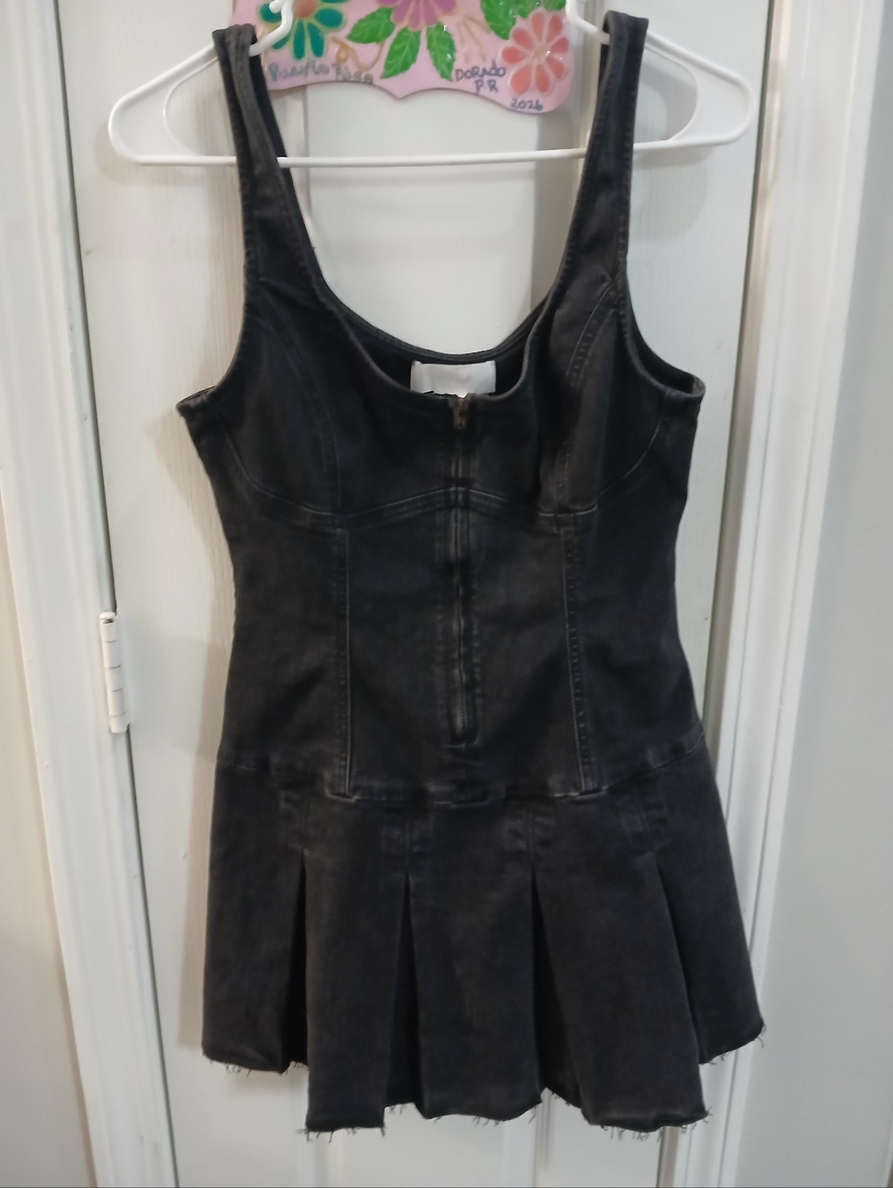 VS PINK DENIUM ZIP FRONT CORSET DRESS - Picture 2 of 12